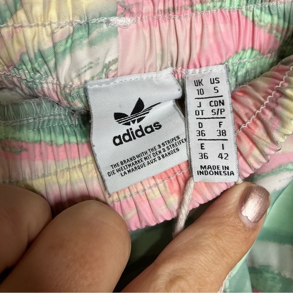 Adidas marbled track joggers pink green size small - Picture 5 of 10